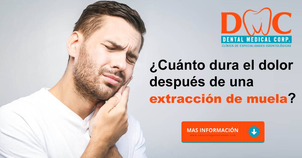 ¿Cuánto dura el dolor después de una extracción de muela?